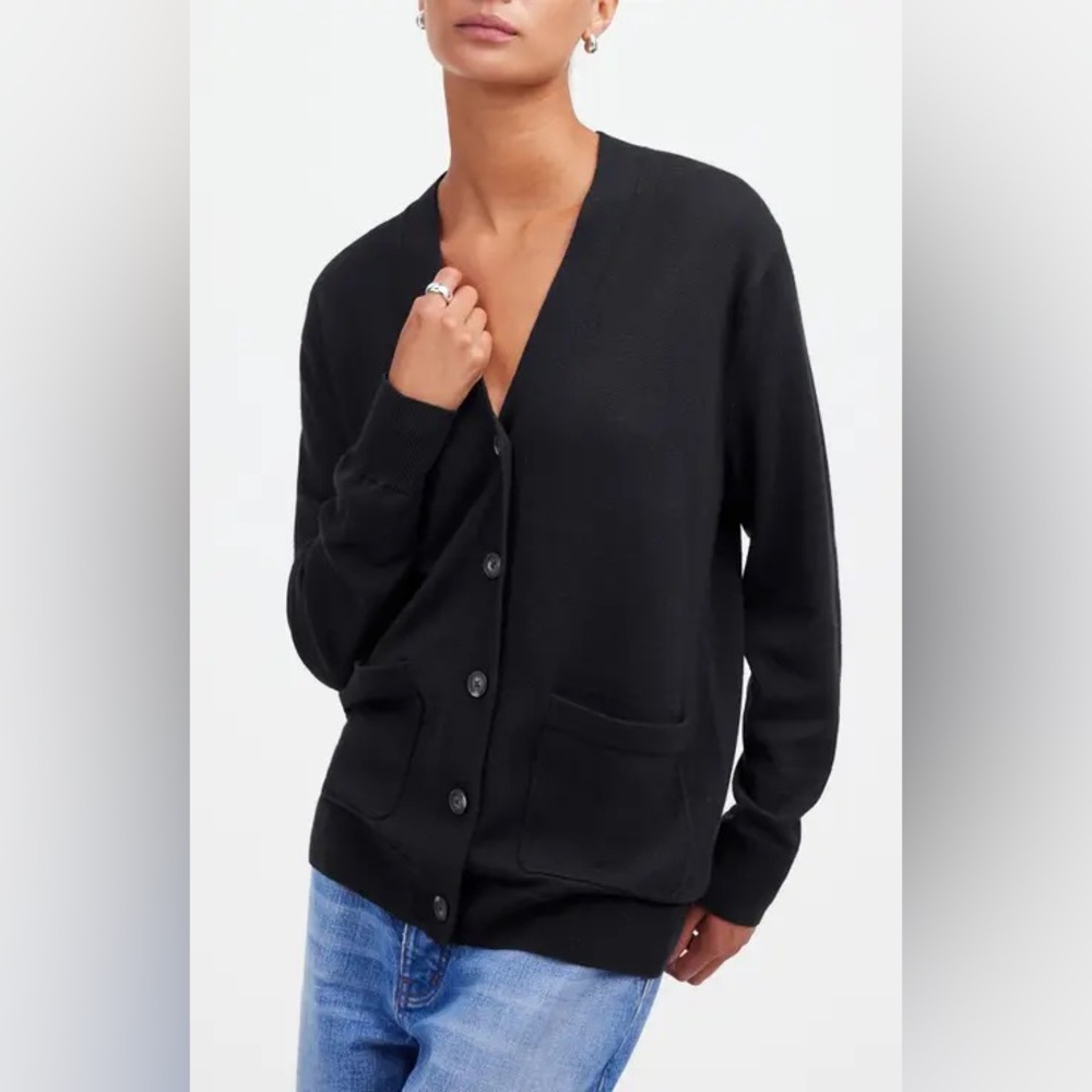 NWOT Banana Republic Black Merino Wool Sweater M